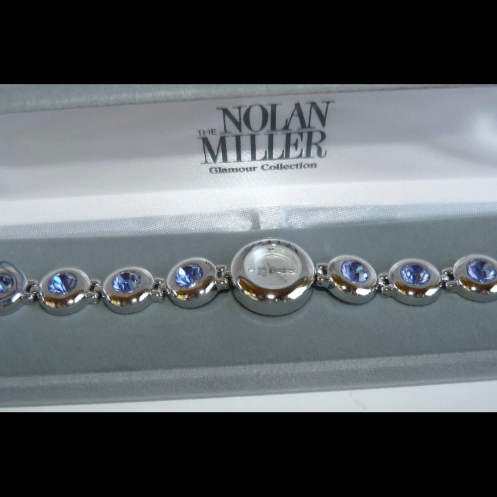 Nolan Miller Amethyst Crystal Watch